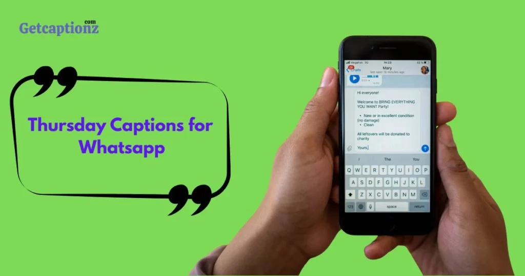 Thursday Captions For Whatsapp