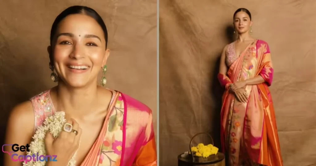 Top Nauvari Saree Captions